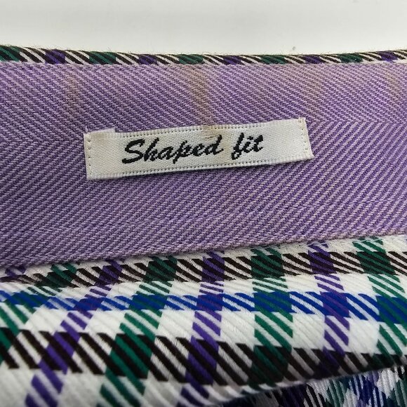 Bugatchi Shaped Fit Button Up Dress Shirt Size XL Men's Long Sleeve Flip Cuff Mu - Picture 5 of 6